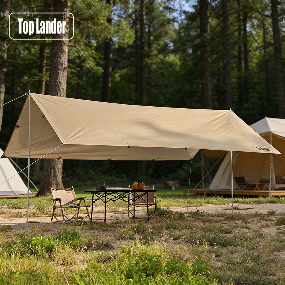 Camping Canopy with 19 Hanging Points, Multifunctional, Silver-Coated, Sun Protection, Waterproof, Picnic Sunshade, Outdoor Gear Wholesale