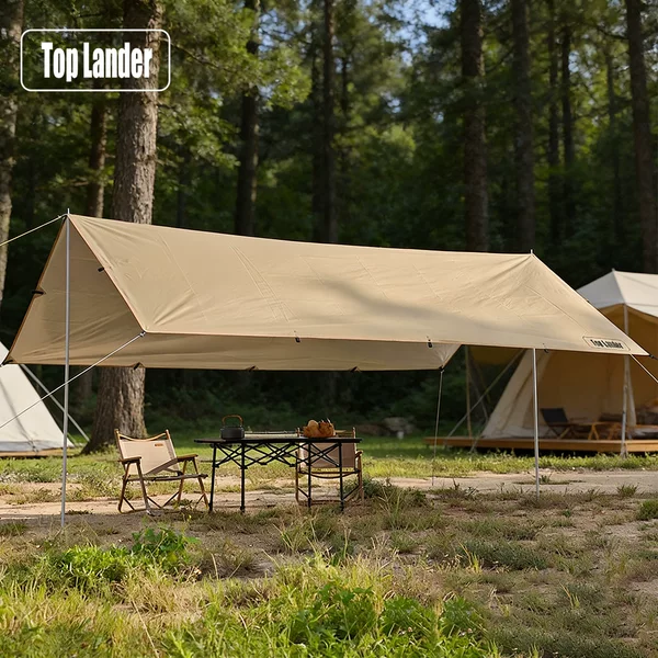 Camping Canopy with 19 Hanging Points, Multifunctional, Silver-Coated, Sun Protection, Waterproof, Picnic Sunshade, Outdoor Gear Wholesale