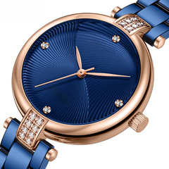 MINI FOCUS女士手錶 時尚鑲鑽日本機芯防水石英表鋼帶女表0310L