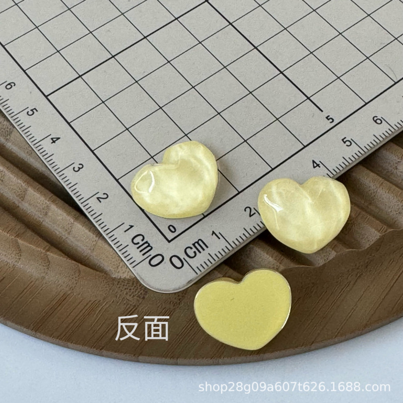 女款冰透水晶五星爱心diy树脂配件饰品手工耳夹吊坠配饰材料批发|undefined