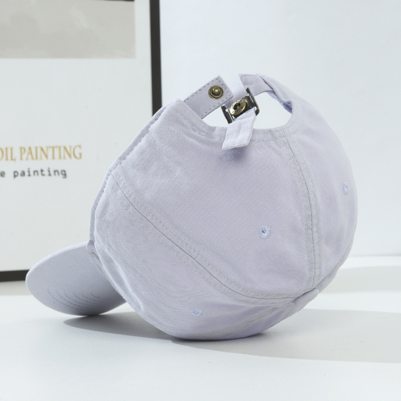 Nuovo da donna colla stampa Soft Top Baseball versione coreana Tide Wash approfondisce il viso Mostra piccolo cappello con lingua d'anatra da uomo_voghion.com