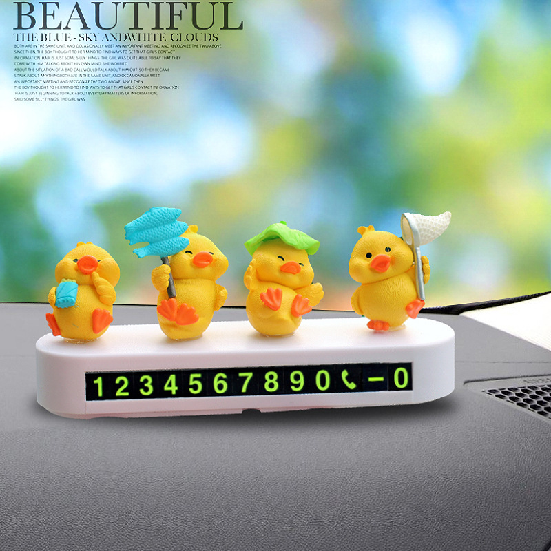 Placa de estacionamiento White Yellow Duck