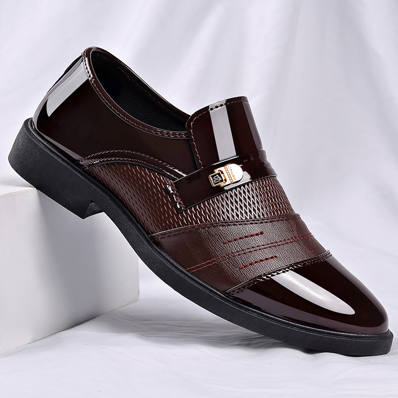 [39 - 47 colecciones de tamaño grande] zapatos de cuero casuales de negocios para hombres con una correa de zapatos de cuero de trabajo para hombres zapatos de boda image 12