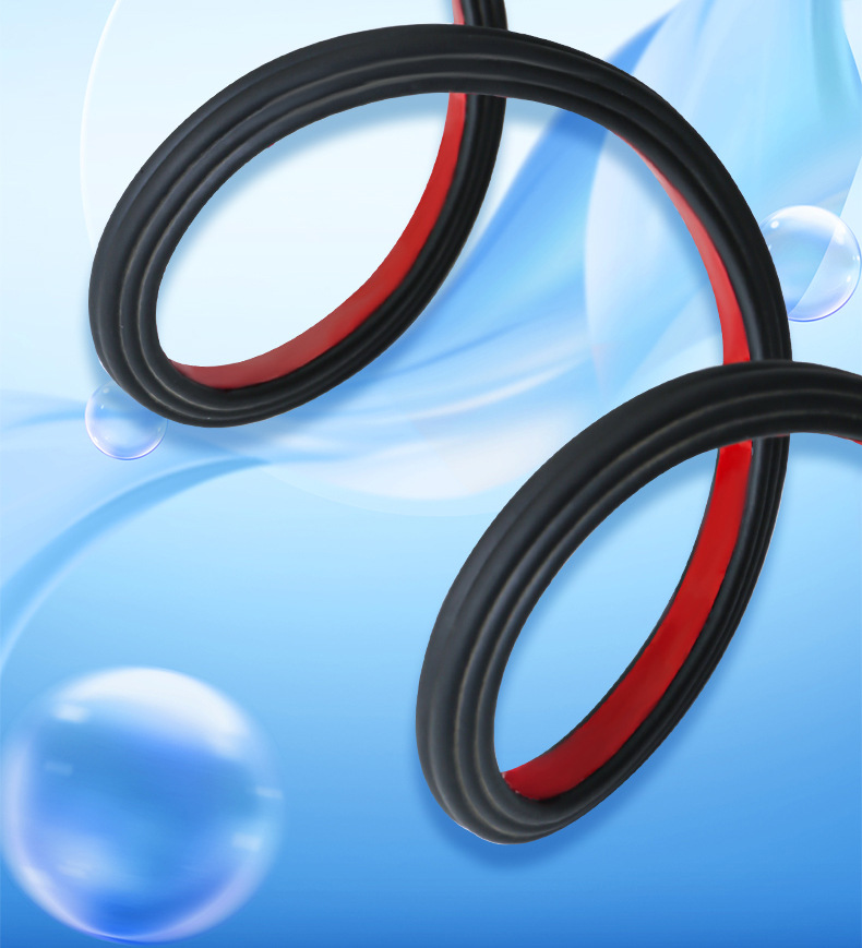 Car Three-Layer Sealing Strip, Sound Insulation Strip, Door Seam Strip, Dustproof and Waterproof, Additional Eight-Hole Upgraded Universal Sealing Strip