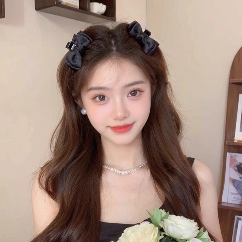 Oreja de elfo, clip de agarre de cabeza de princesa, trompeta femenina, horquilla de lazo de sentido avanzado, que muestra la cara, clip de flequillo pequeño, horquilla, tocado