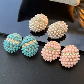 夏季新款微镶锆石精致耳饰绿松石小众设计感百搭高级轻奢耳饰S925