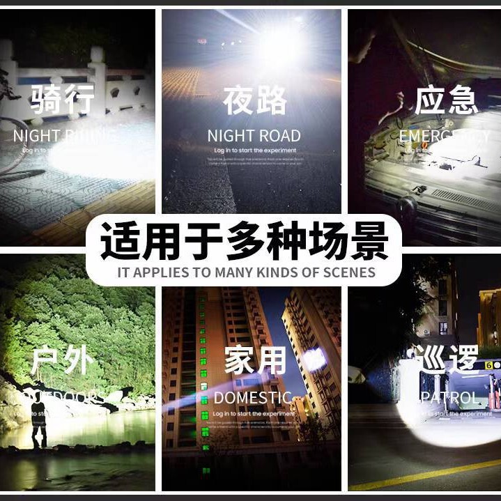 强激光手电筒双光源强光灯珠多档位调节支持Type-C充电可反向充电|undefined