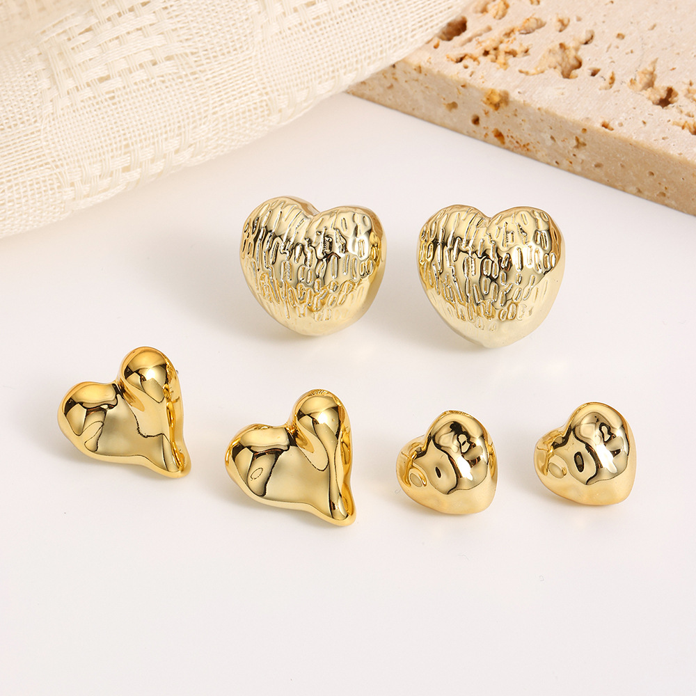 16g Weight Steel needle Ear Needle Material Ear Studs Classification 1 Set Quantity Daily Occasion CCB Material Geometric, Heart Shape Pattern All Seasons Season Women's Gender Plating Design Simple Style Style 1 Set Simple Style Geometric Heart Shape Plating CCB Ear Studs 20