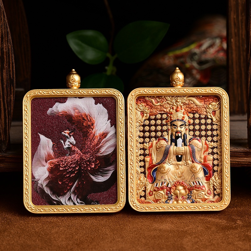NATURAL CINNABAR FIVE MASTER NINE-TAILED FOX THANGKA GREEN MOTHER TIE 목걸이 KIRA MOTHER HUANG CAI ZODIAC BENMINGFO