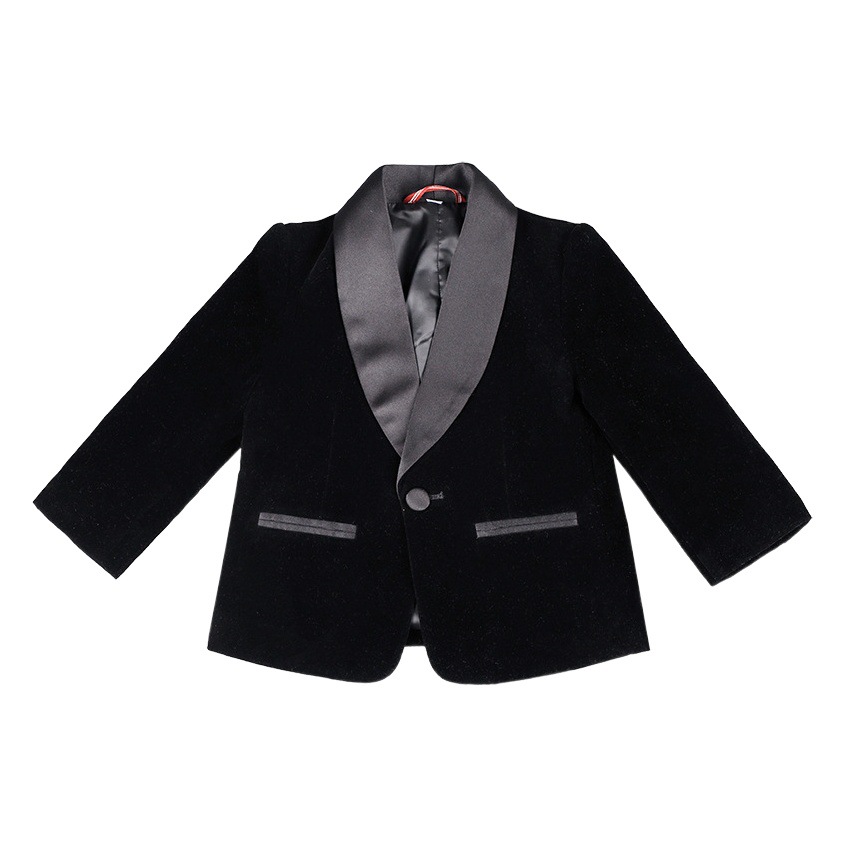 Children's Suit Korean Children's Wear Spring Coat Boy's Baby Flower Girl One-year-old Dress Handsome Piano Host Dress