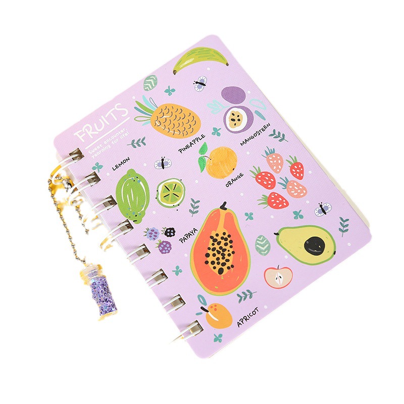 Cuaderno de hilo de hojas sueltas de frutas de dibujos animados para estudiantes cuaderno de papelería portátil nuevo fabricante de bloc de notas transfronterizo al por mayor