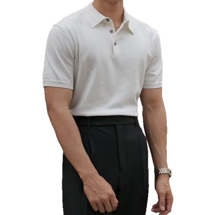 Camisa POLO casual delgada de verano para hombres Camiseta de negocios coreana de manga corta de moda comercio exterior fábrica transfronteriza al por mayor