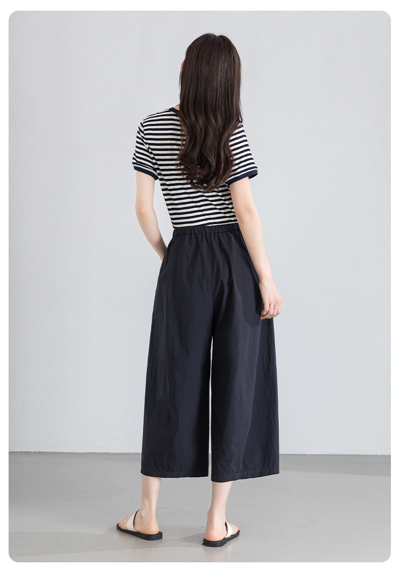 Quần jogger nam ống bong bóng dáng 7/8, chất liệu cotton thoáng khí, phong cách công sở dạo phố — màu xanh navy chi tiết 25