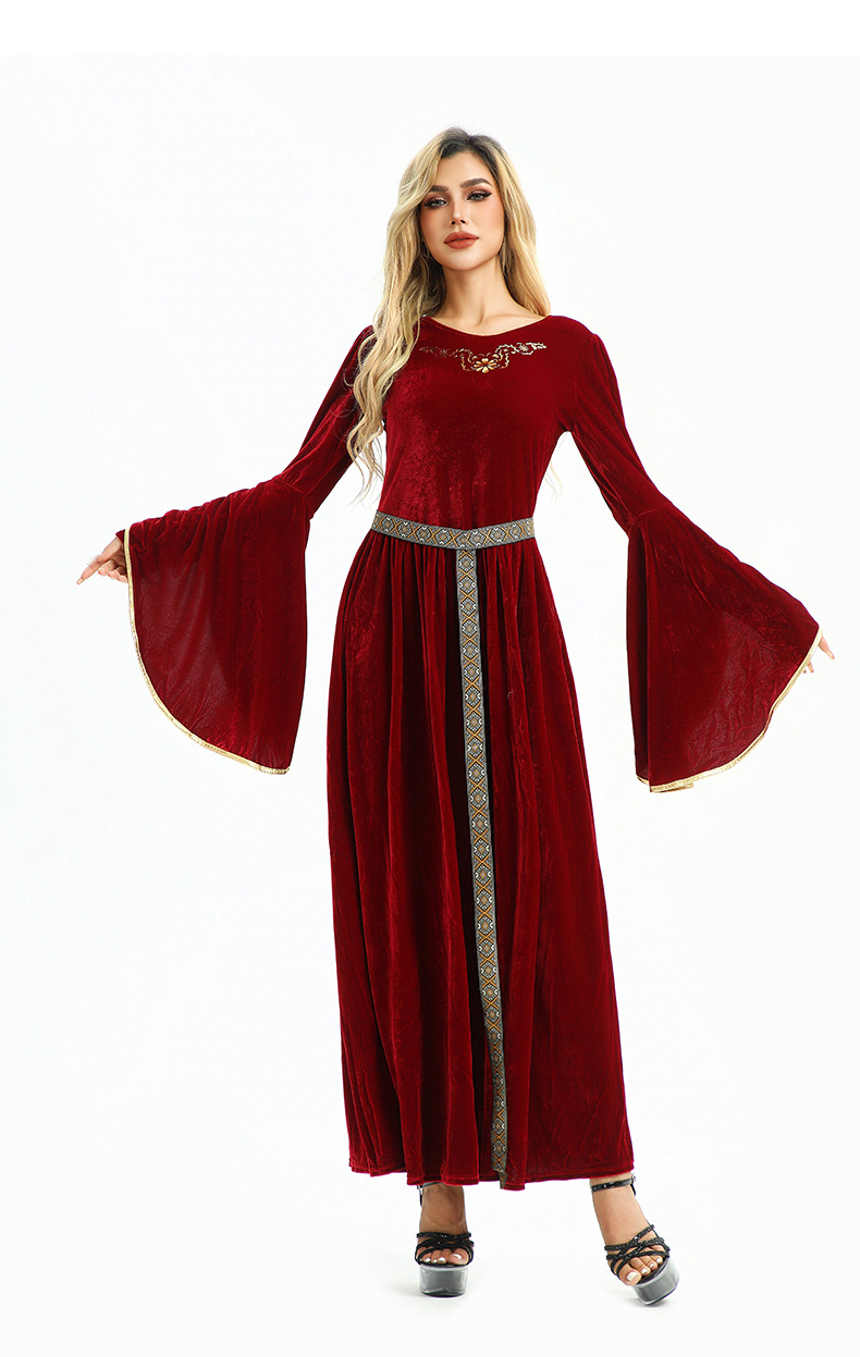 20.26million Costume Vintage Court Style European Farm Peasant Medieval Renaissance Dress_ecoleips.com