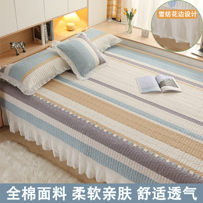 2025 nuevo juego de tres piezas de cubierta de cama 2023 nuevo estilo de cubierta de cama de algodón tatami sábana especial cubierta de kang universal para todas las estaciones