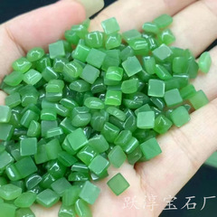 天然和田碧玉裸石方形戒面は各種diyモザイク設計水頭足玉質が繊細である
