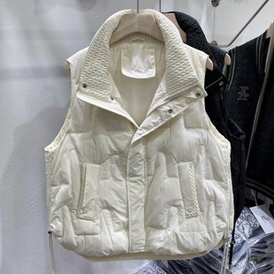 Down Jacket Vest Women's Short 2025 Winter New Korean Style Small All-match White Duck Down Vest Jacket