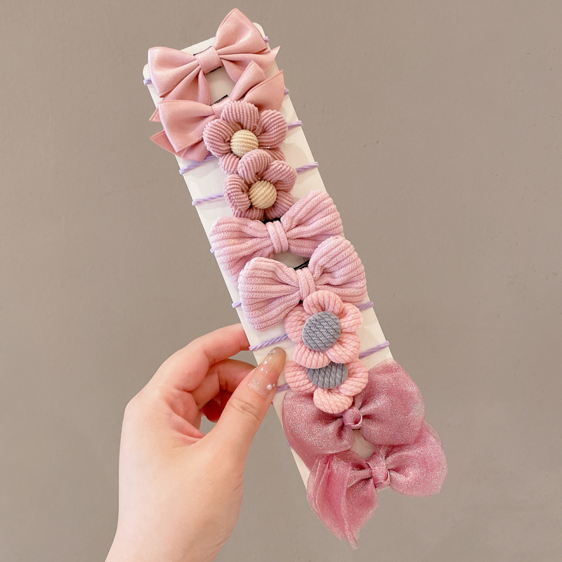 Papá Noel correa de goma para niños navideños vestido de cabello jardín de infantes bebé anillo de cabello de Navidad atmósfera accesorios