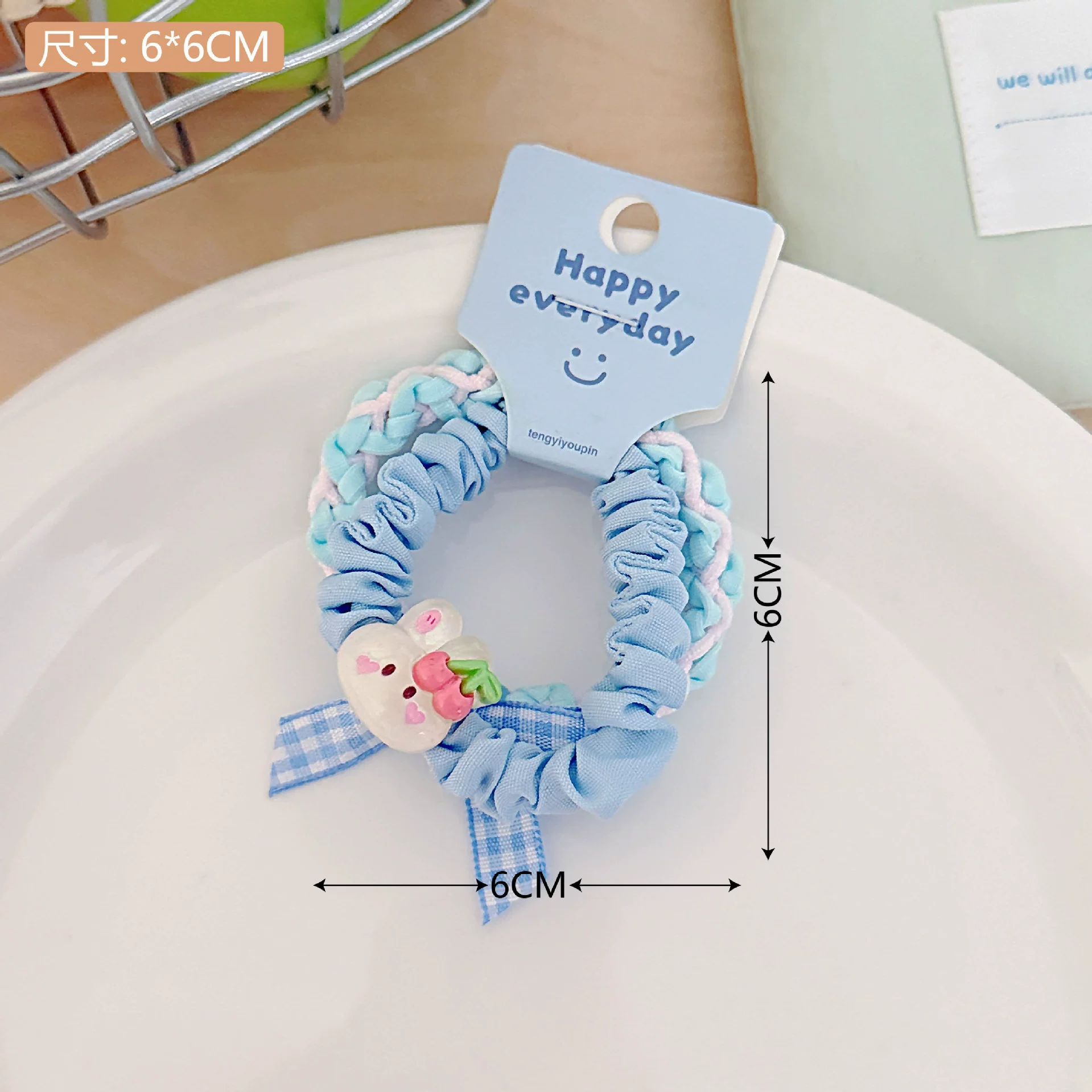 Cute hair accessory, elastic bangs, with little bears