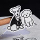 Tree grain paper sticker custom flower shop floral milk tea label logo sealing sticker trademark custom printing