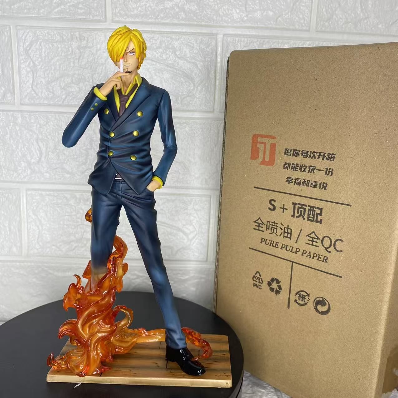 One Piece Demon Sanji JT066 Resonance Line JT C2 Flame Sanji Boxed Handicraft Figure Anime Model Desktop Decor Collect Ornament – Detail 2