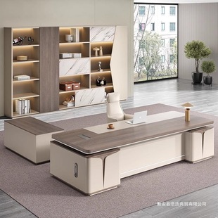 Qu Boss Desk, President Desk, Simple Modern Executive Desk, Internet Celebrity Manager Desk and Chair Combination Office Furniture