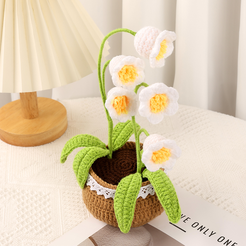 Manual DIY tejido material de crochet girasol hilo de lana casero regalo ramo de lana tejido