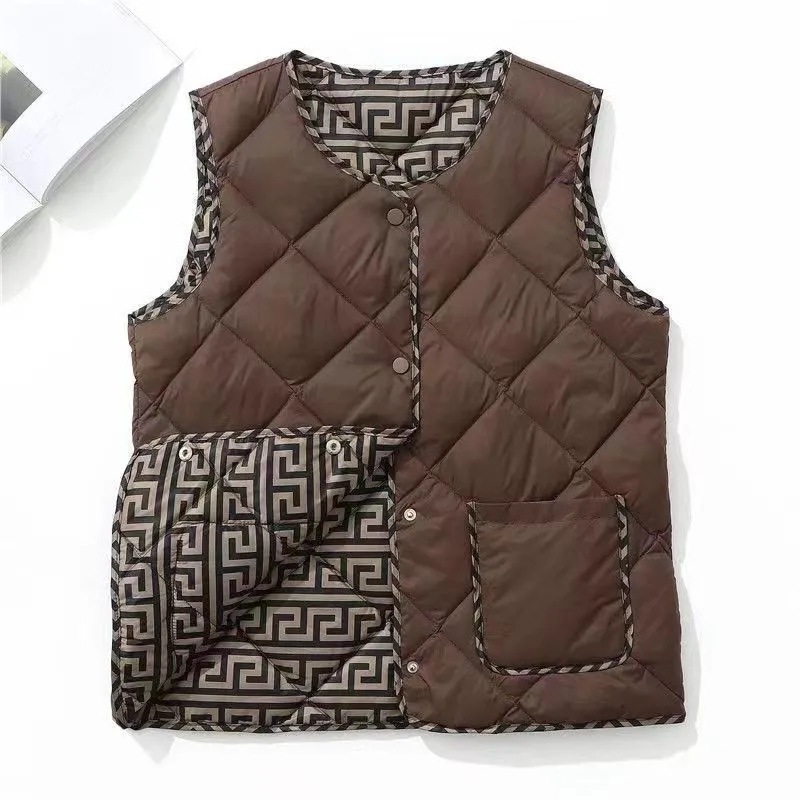 Winter short vest with down