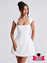 Z 39120 Y2K Backs A-Line Dress ¶���B��ȹ �W���羳