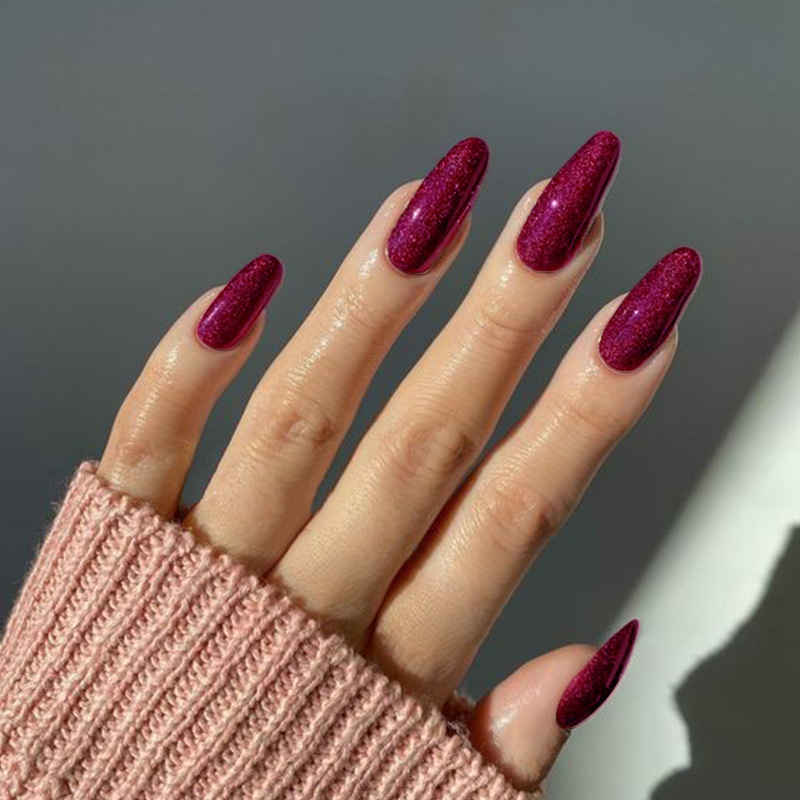 Wearable Manicure for Women, Purple Phototherapy Fake Nails, Wearable Patches Wholesale, Cross-Border Nail Pieces