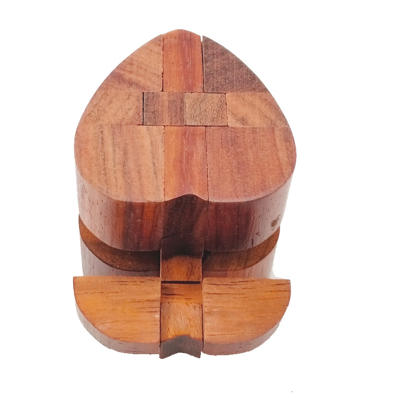 Suministro directo de fábrica Kong Ming bloqueo Luban bloqueo juego juguetes educativos nueve Cadena de palo de rosa nuevo amor bloqueo al por mayor