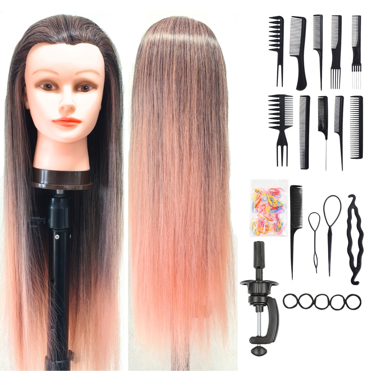 Maniquí de Cabeza para Peluquería de Fibra de Alta Temperatura image 33