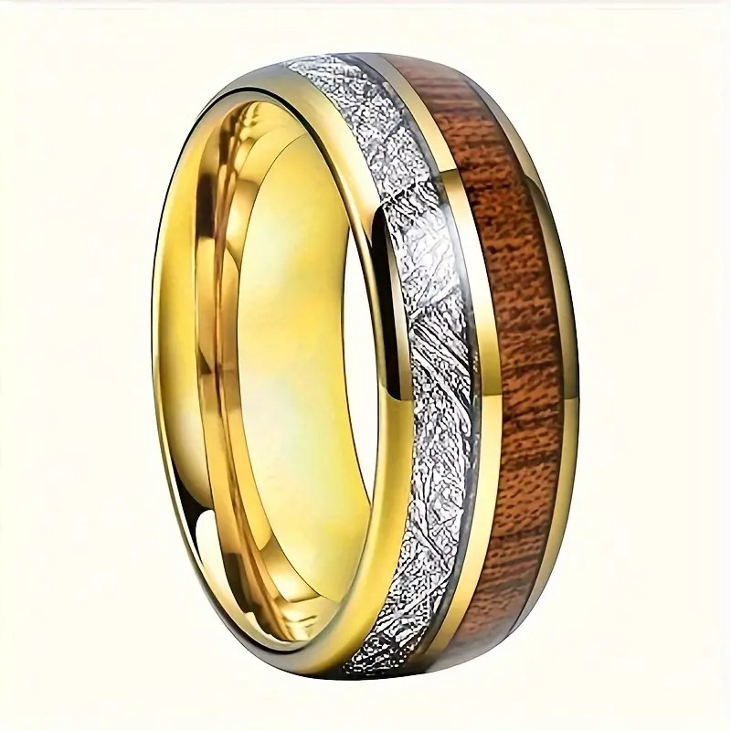 1 Piece Quantity Holiday, Daily Occasion Classic Style Color Block 304 Stainless Steel Plating Men's Rings Men Band Rings