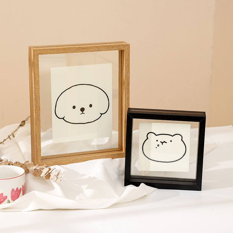 Double-Sided Transparent Glass Photo Frame 6inch 8inch DIY Photo Frame Transparent Display Frame Calligraphy Mounting Frame Wholesale