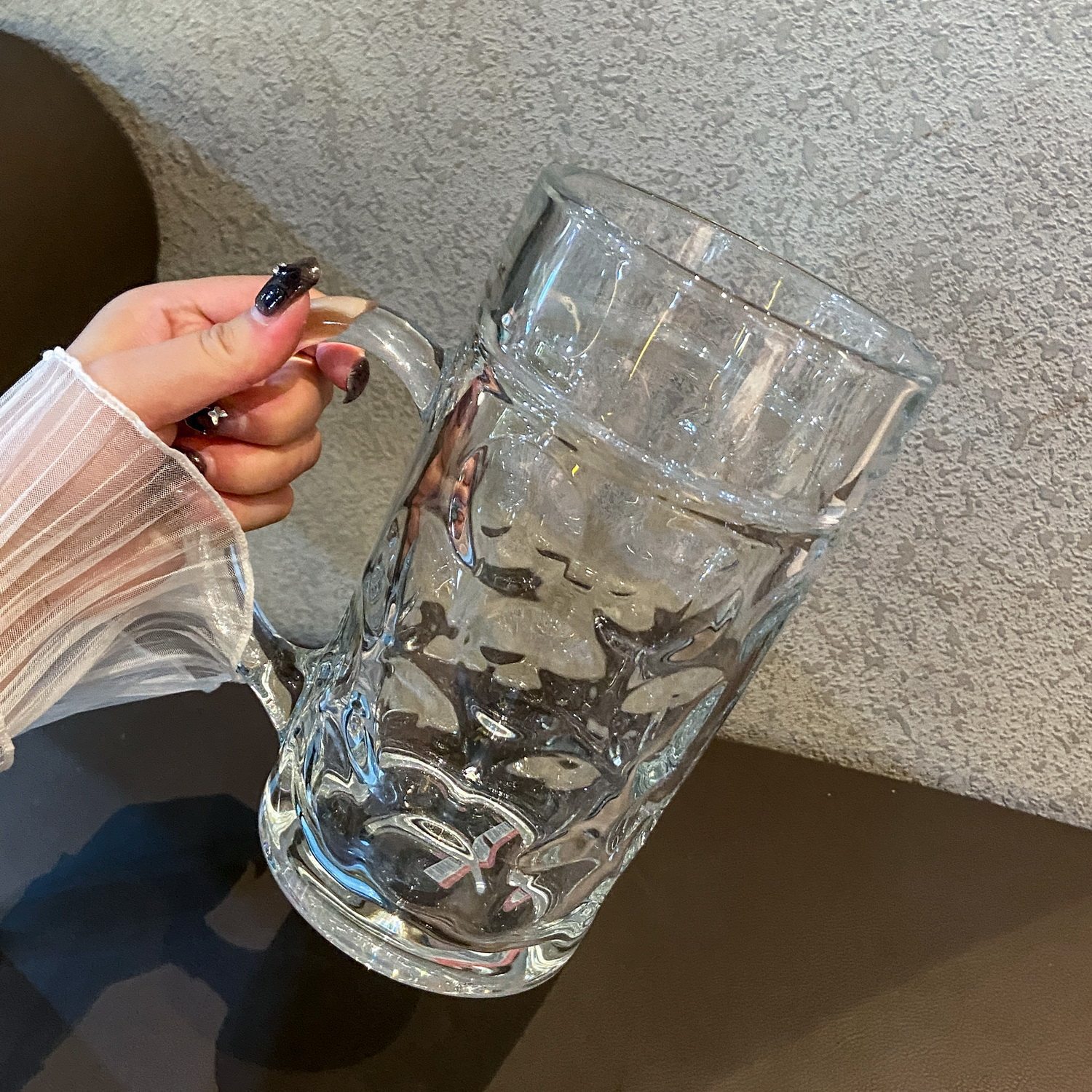 Taza de cerveza de gran capacidad, barra doméstica, taza de cerveza de gran tamaño, taza de fruta de alta calidad, taza grande