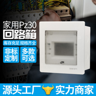 Jiashuo Distribution Box Household Lighting Strong Current Box Iron Bottom Plastic Surface Semi-Plastic Meilan Pz30 Control Box Distribution Cabinet