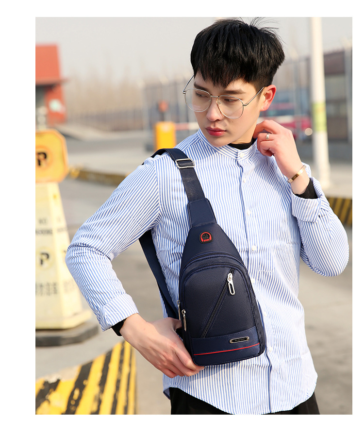 Men's Business Solid Color Oxford Cloth Waist Bags display picture 4