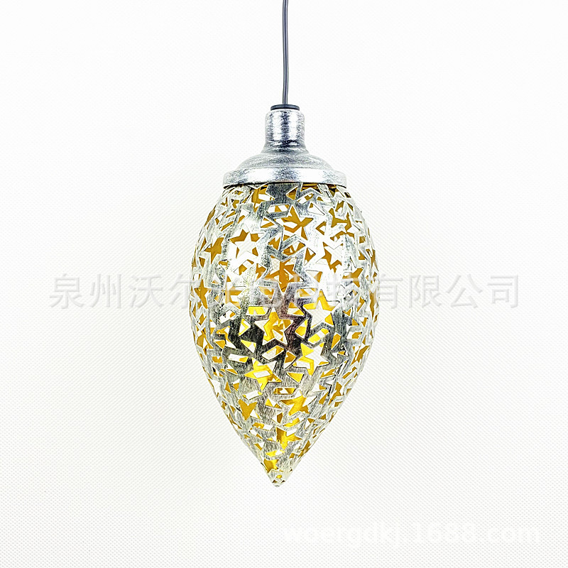 热销 LED璀璨星空 镂空太阳能水滴吊灯 户外庭院装饰花园防水IP65