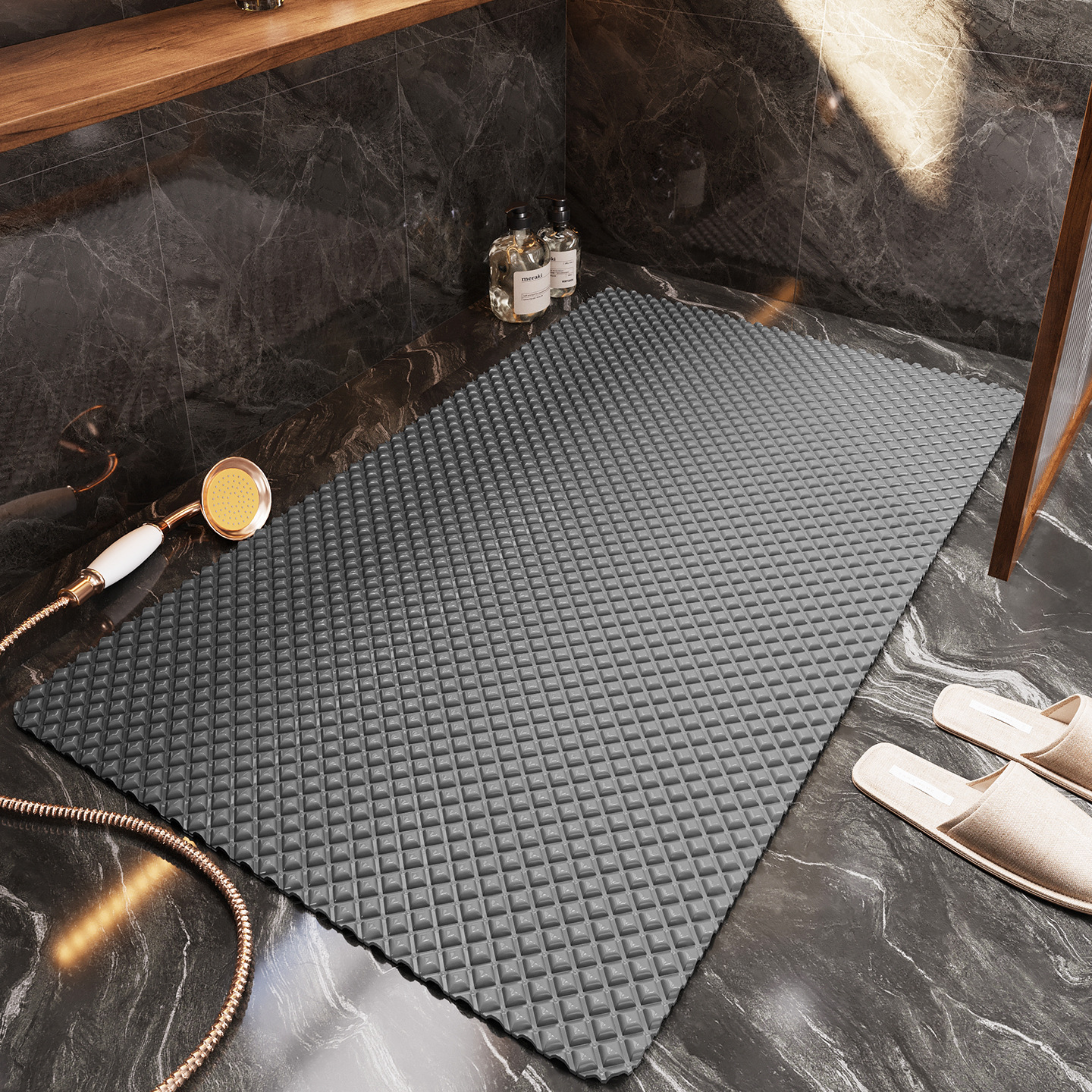 Cojín antideslizante de baño, alfombra de suelo de ducha impermeable, bañera antideslizante, cojín antideslizante de baño, cojín anti-caída de baño