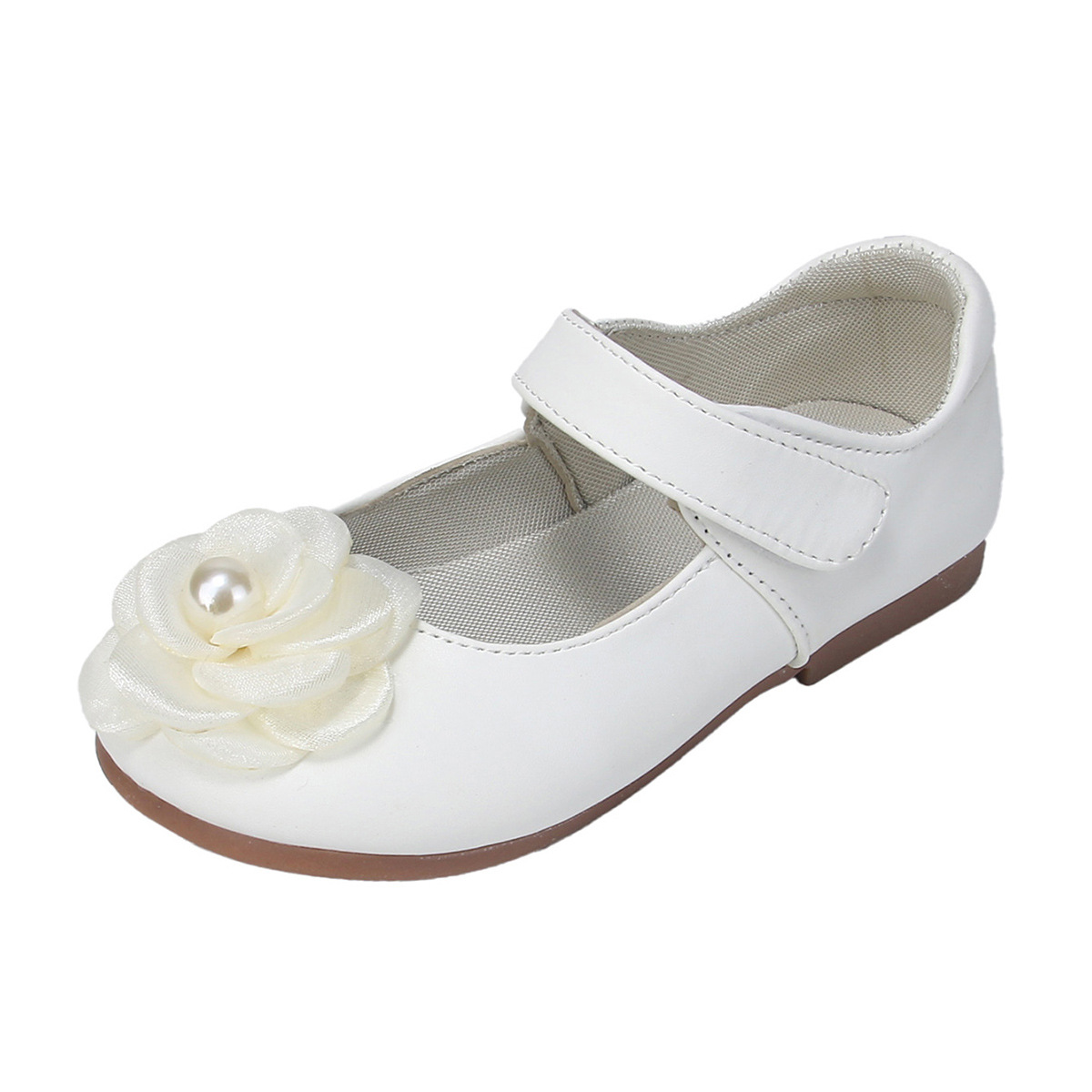 Zapatos de cuero para niñas nuevos 2026 primavera zapatos de rendimiento de niños zapatos de moda zapatos de flor de princesa de niña