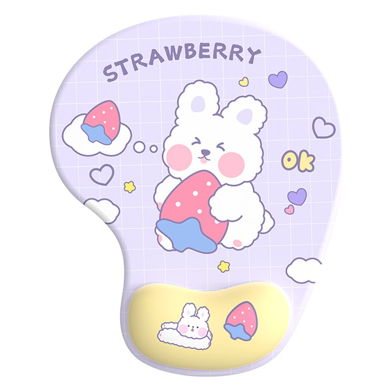 Alfombrilla de ratón almohadilla de muñeca de silicona tamaño pequeño lindo niños y niñas computadora de dibujos animados de Oficina Juego de mesa pad soporte de muñeca