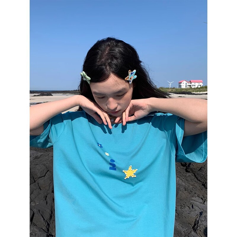 Tagi.《塔皮星》彩色刘海夹多色海星头饰边夹发夹可爱发卡|undefined