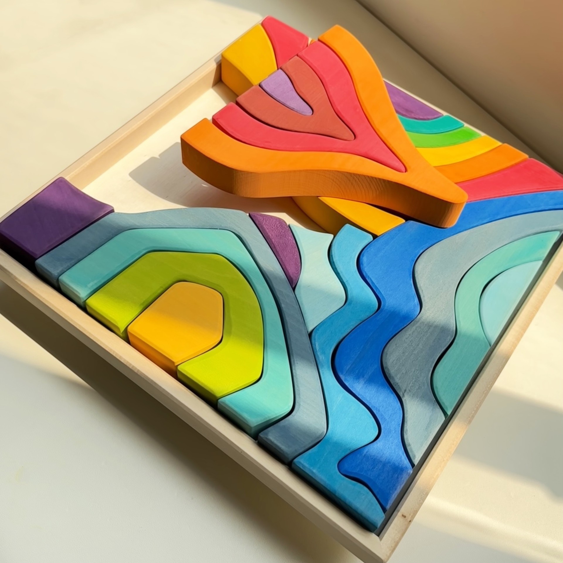 Bloques de construcción de arco iris grandes, superpuestos, superpuestos, cognición de alto color, rompecabezas de jardín de infantes, fabricantes de bloques de construcción de educación temprana al por mayor