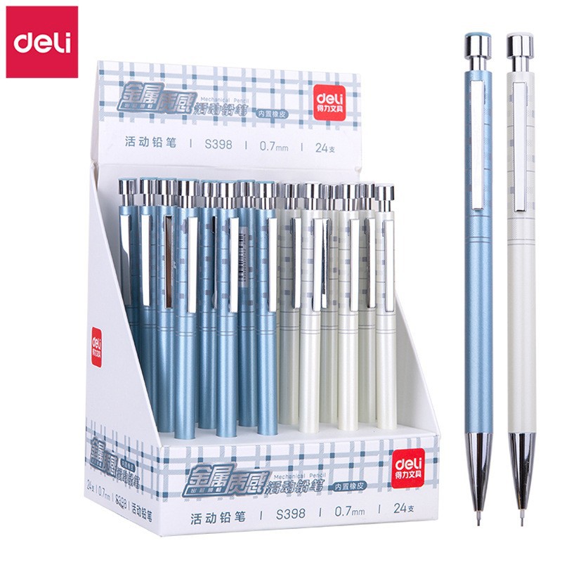 Portaminas Mecánico Retráctil S397/S398 0.5/0.7mm de Metal para Escritura y Escuela
