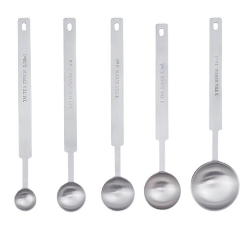 Yangjiang 5-piece coffee measuring spoon set stainless steel measuring spoon with scale gram quantity spoon coffee measuring spoon measuring spoon set