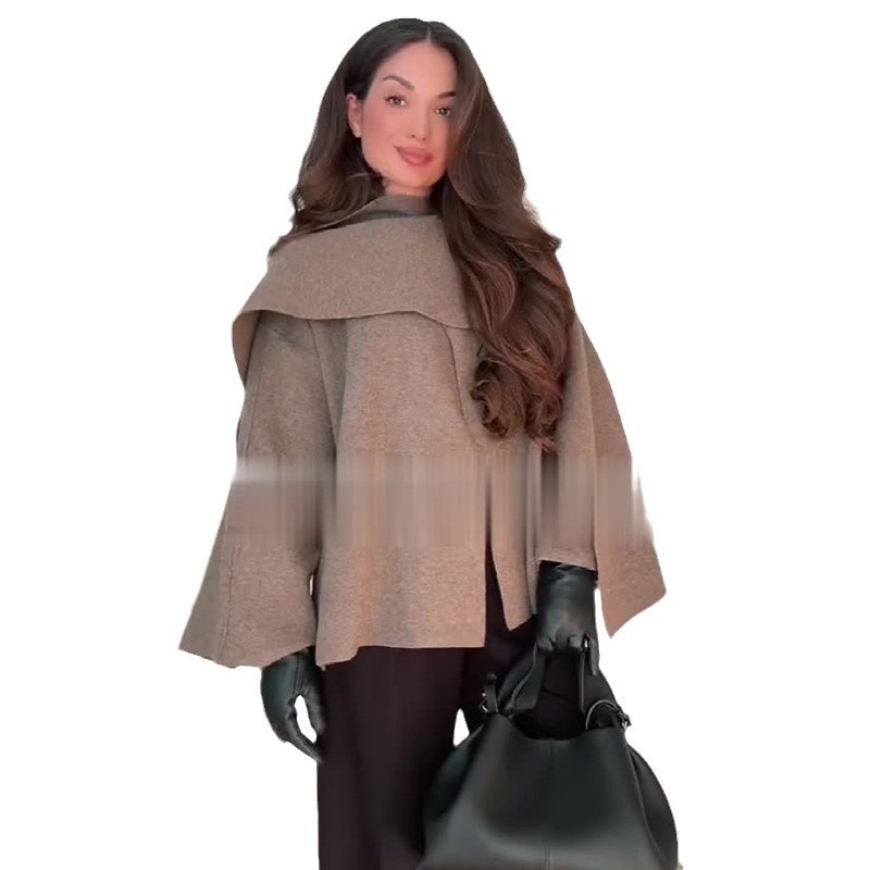 2024 otoño nuevo estilo europeo y americano Amazon transfronterizo explosivo ropa de mujer de color sólido estilo nicho de diseño chaqueta corta