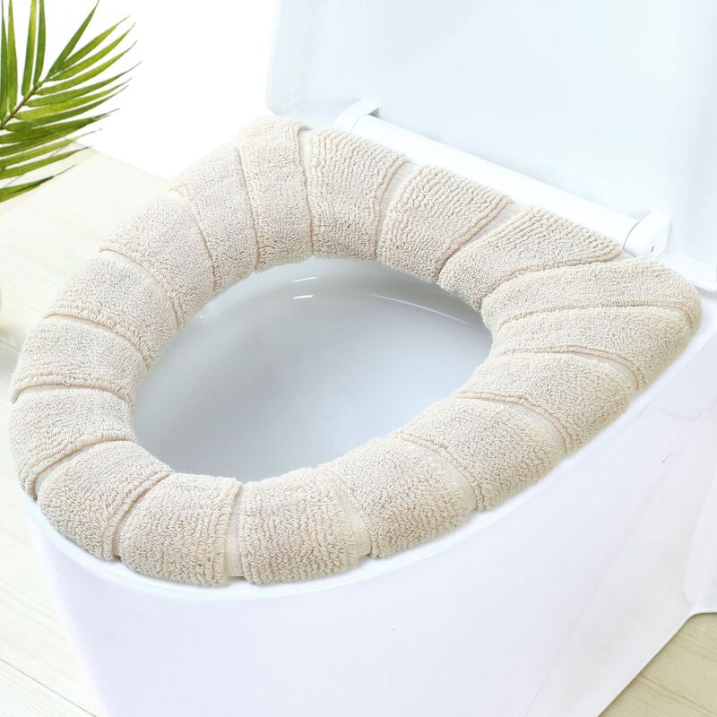 トイレマットを厚くして、トイレ用のトイレカバーをセットして、o型の北欧色のトイレマットを清潔にします。|undefined