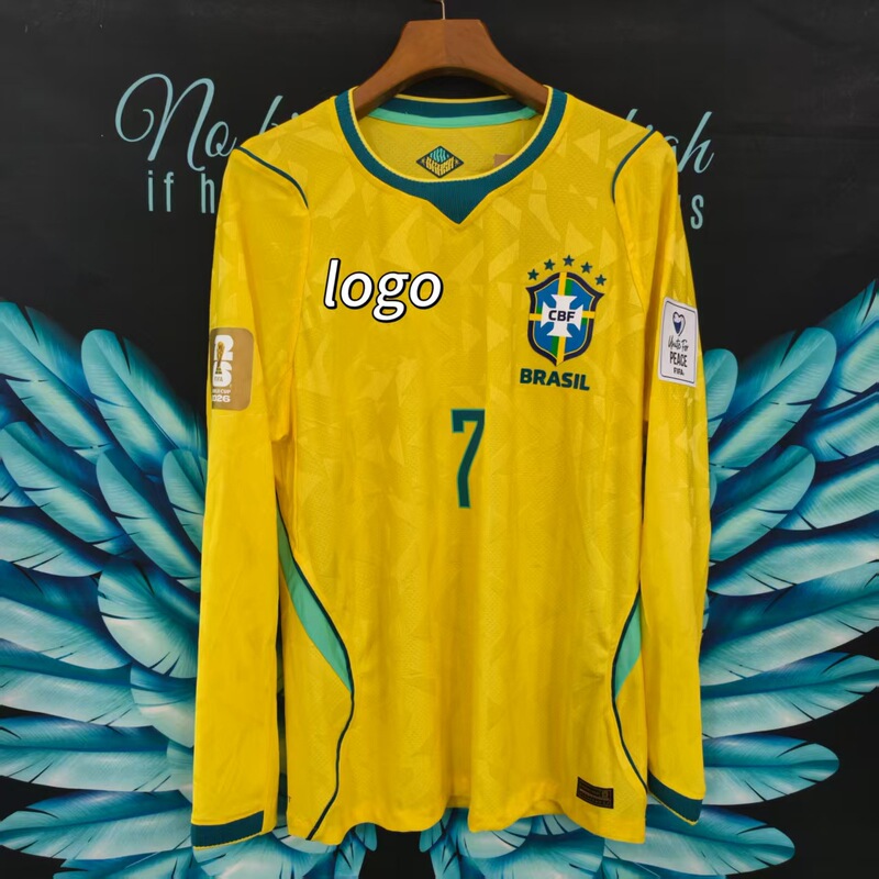 [399 People Have Collected It] Brazil Jersey 2026 World Cup Jersey Neymar and Vinicius Player Version Long-Sleeved Jersey