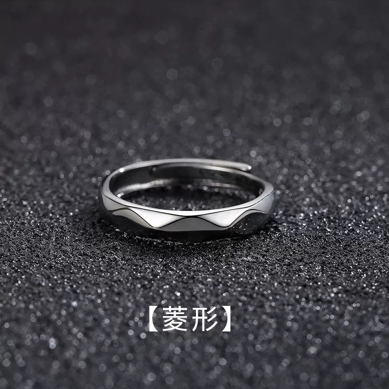 シンプルなメビウスリング、男性用、トレンディでハイエンド、女性用人差し指、カップルリング、ニッチデザイン、チタン鋼、色あせしません。|undefined