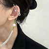 Design earrings, advanced green silver needle, fashionable brand accessory, high-quality style, wholesale